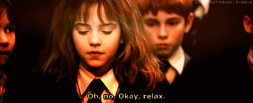 Emma Watson trying to relax